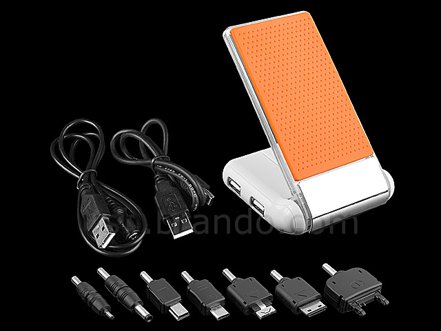 Foldable Non-slip Holder With 4-Port USB Hub + Charger