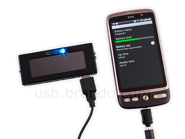 USB Solar Charging 4-Port Hub with Torch