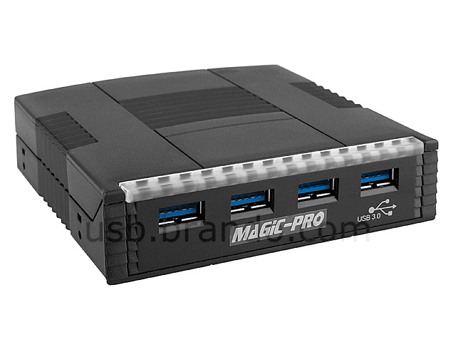 3.5" USB 3.0 Front Panel 4-Port Hub