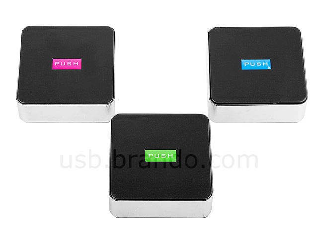 USB Push-Push 4-Port Hub Combo