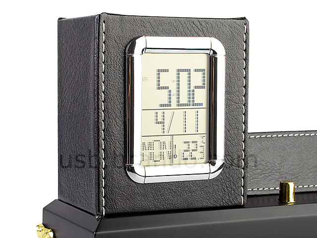 USB Elegant Pen Holder 4-Port Hub with Alarm Clock and Speaker