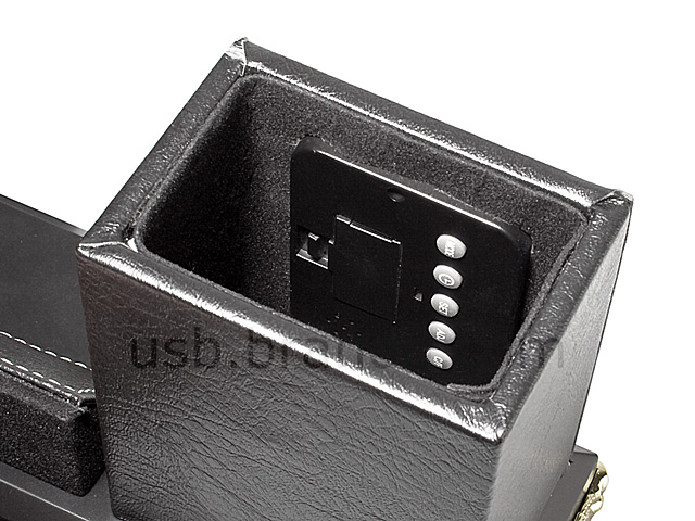 USB Elegant Pen Holder 4-Port Hub with Alarm Clock and Speaker