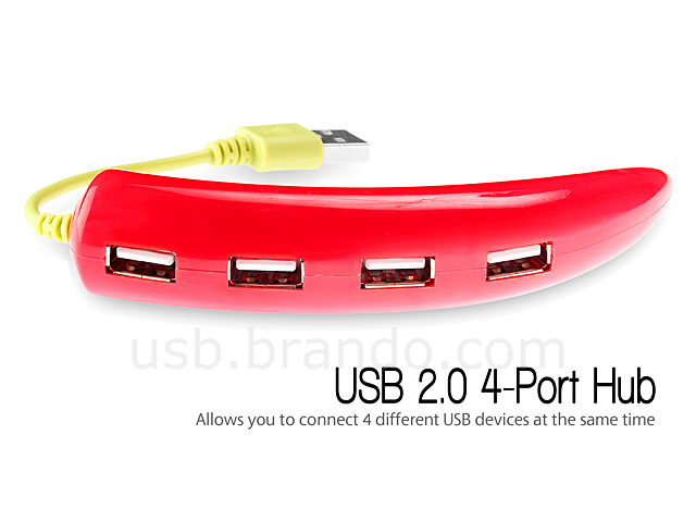 USB Chili Pepper 4-Port Hub