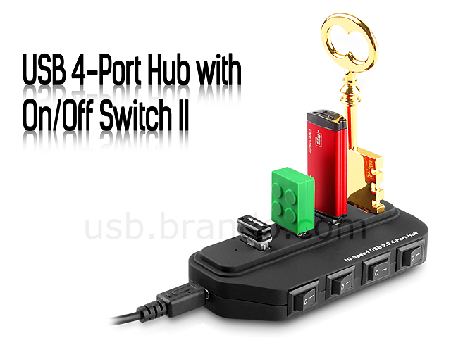 USB 4-Port Hub with On/Off Switch II