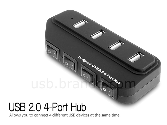 USB 4-Port Hub with On/Off Switch II