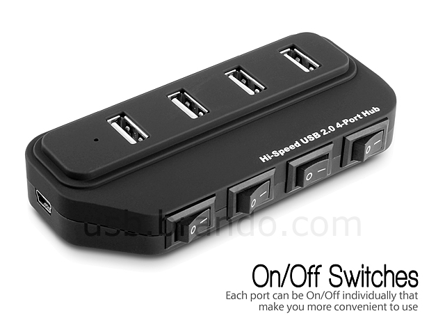 USB 4-Port Hub with On/Off Switch II