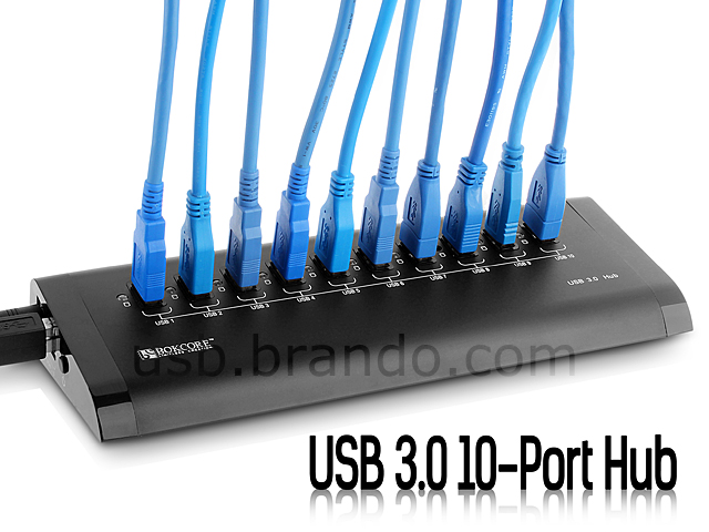 10-Port USB 3.0 Hub
