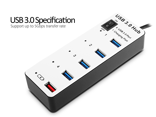 4-Port USB 3.0 + 1-Port Charging Hub (BYL-3011)