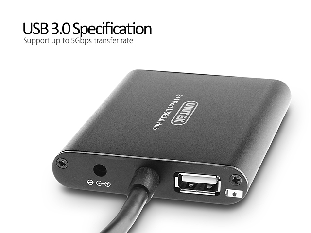 UNITEK Y-3043 3-Port USB 3.0 + 1-Port Charging Hub