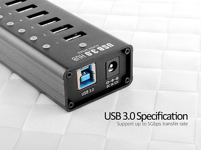 BROWAY USB 3.0 10-Port Hub