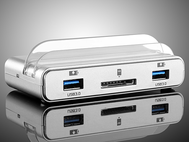 UNITEK Y-3068 USB 3.0 3-Port Hub with OTG + Smartphone Stand