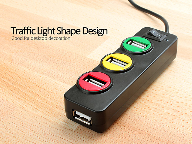 USB Traffic Light 4-Port Hub