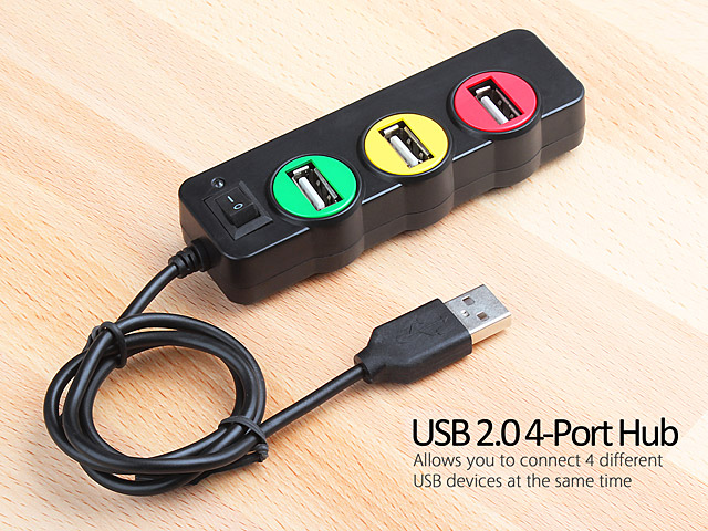 USB Traffic Light 4-Port Hub