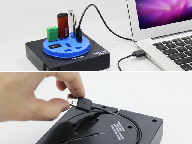 4-Port USB Hub with Power Socket