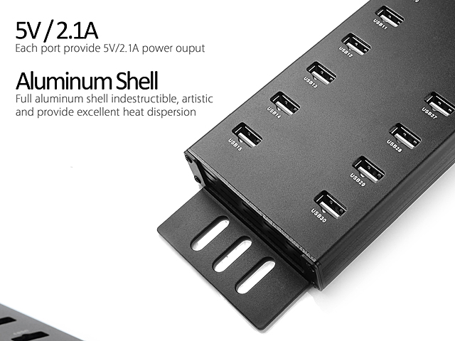 30-Port USB Charging Station