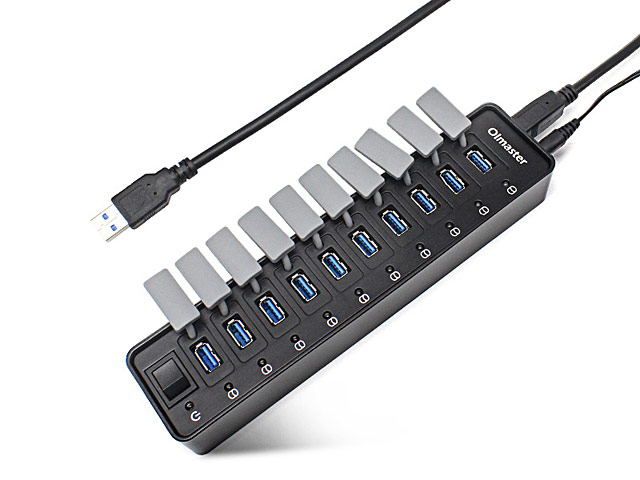 USB 3.0 10-Port Hub with Dust Cover