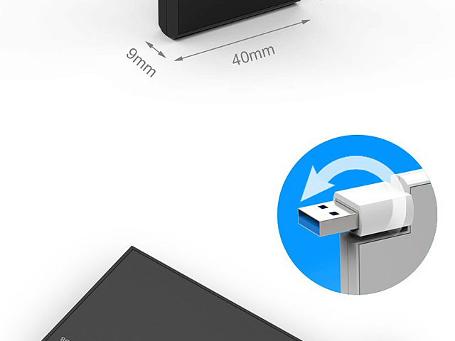 USB 3.0 Revolving 4-Port Hub