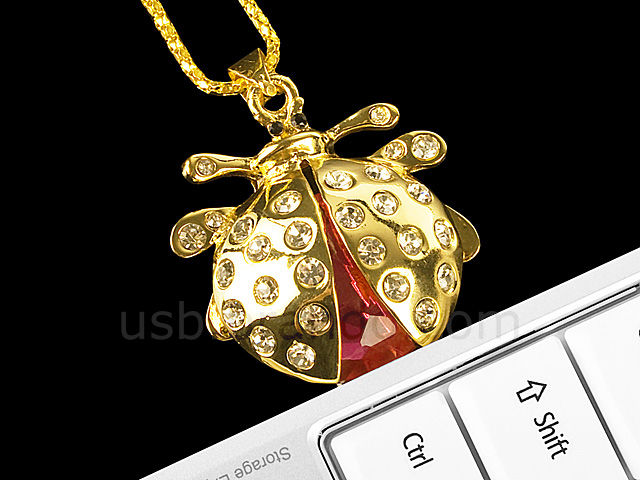 USB Jewel Ladybug Necklace Flash Drive III