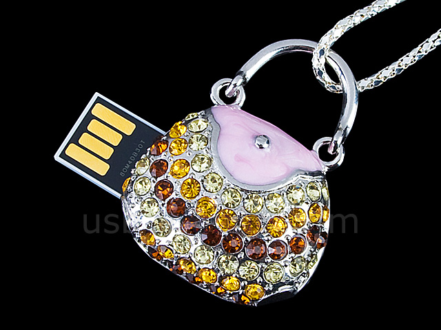 USB Jewel Handbag Necklace Flash Drive V