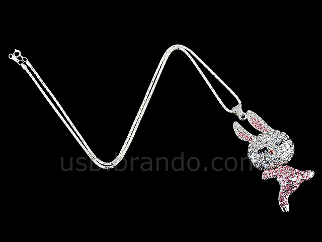 USB Jewel Rabbit Necklace Flash Drive II