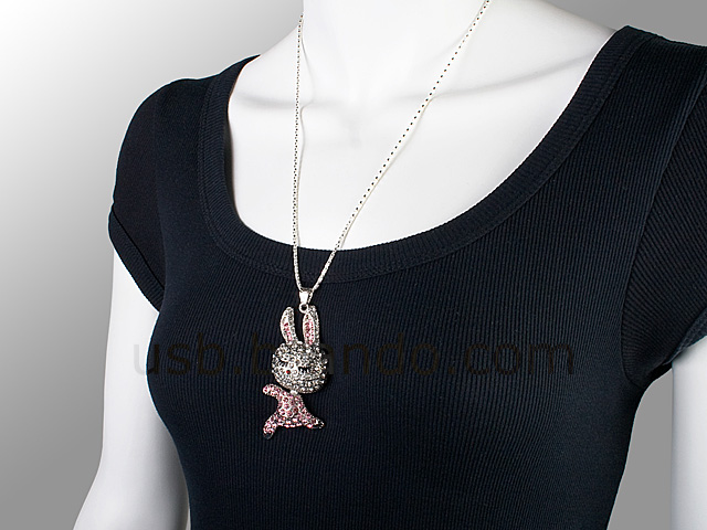 USB Jewel Rabbit Necklace Flash Drive II