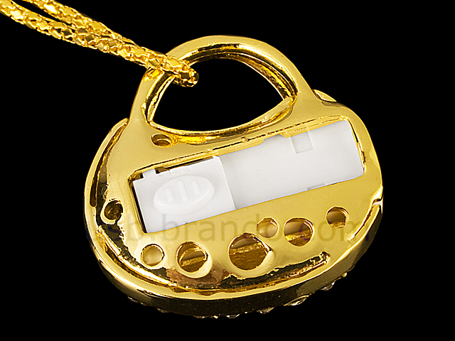 USB Jewel Gold Handbag Necklace Flash Drive