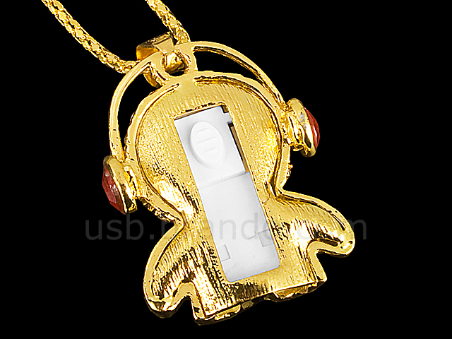 USB Jewel Musical Man Necklace Flash Drive
