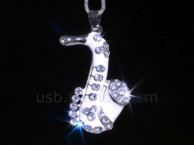 USB Jewel Saxophone Necklace Flash Drive