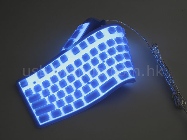 Flexible Illuminated Full Sized Keyboard