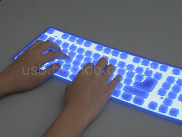 Flexible Illuminated Full Sized Keyboard