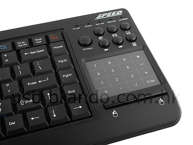 USB 2.4GHz RF Entertainment Slim Keyboard with Smart TouchPad