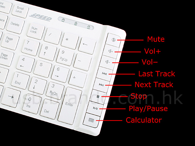 Super Slim Multimedia Keyboard with Silicone Cover