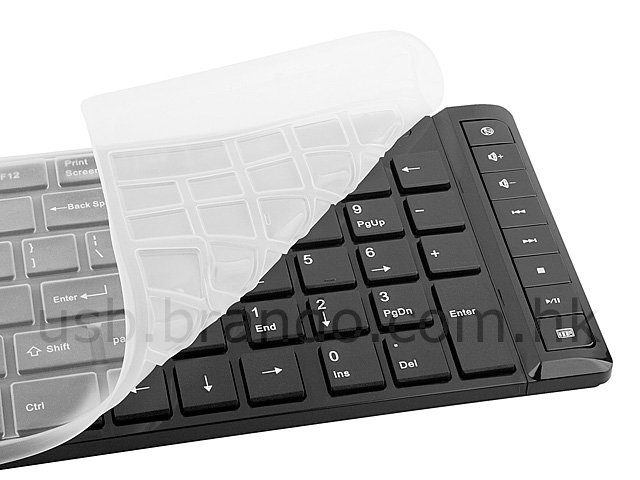 2.4GHz Super Slim Wireless Multimedia Keyboard with Laser Mouse