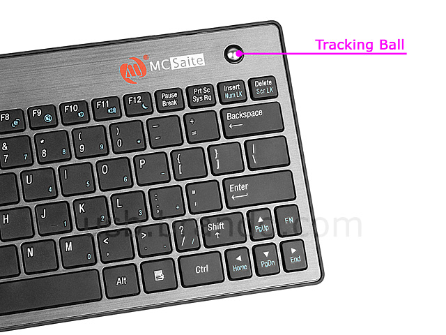 USB 2.4GHz Wireless Multimedia Mini Keyboard with Trackball