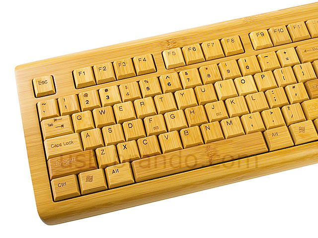 USB Full Bamboo Keyboard with Mouse