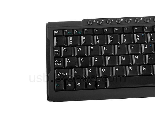 USB 2.4GHz Wireless Multimedia Mini Keyboard with Touchpad