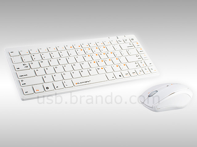 Elephant Angle Wireless Slim Keyboard + Optical Mouse