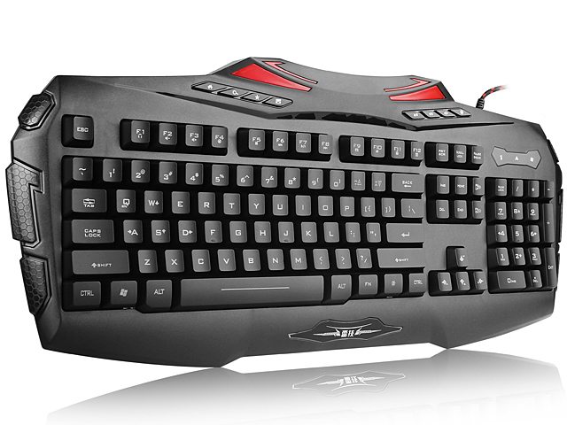 RAJFOO USB Backlit Multimedia Gaming Keyboard