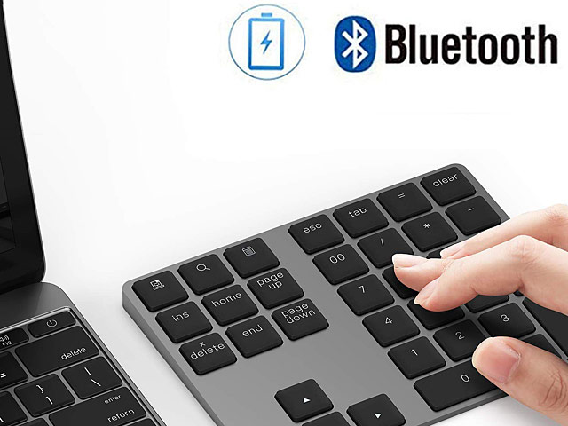 Bluetooth Aluminum Number Keypad (34 keys)