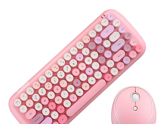 Candy Colorful Wireless Dot Keyboard Combo