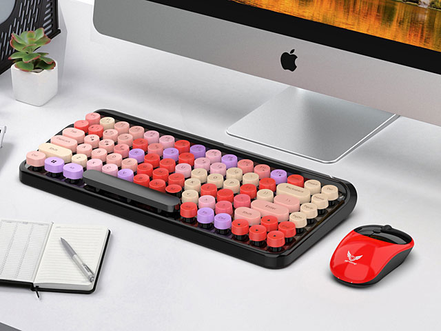 Retro Trend Bluetooth Round Keyboard