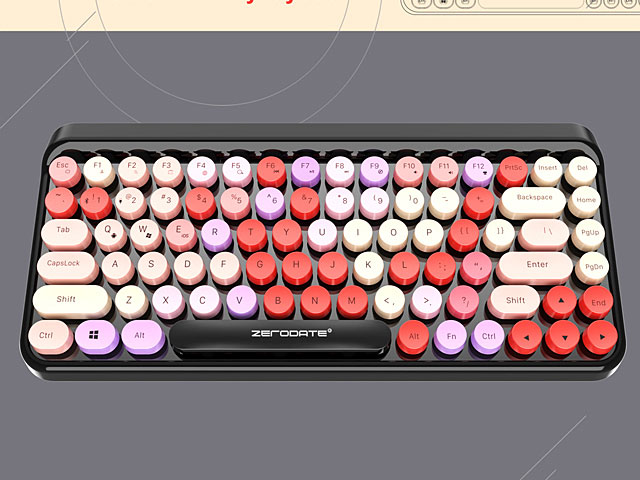 Retro Trend Bluetooth Round Keyboard