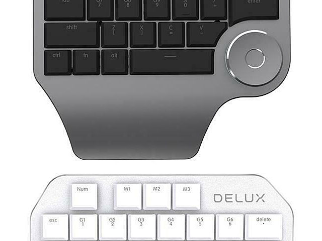 Acquista Tastiera a Una Mano Programmabile Delux T11 Knob 28Keys Tastiera  Portatile - Nero dalla Cina