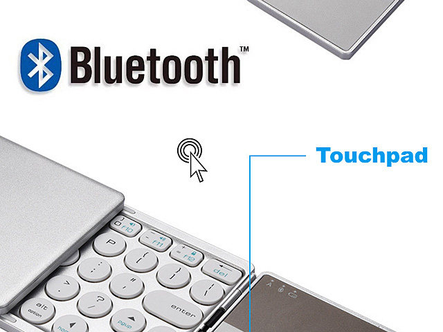 Foldable Bluetooth Dot Keyboard with Touchpad