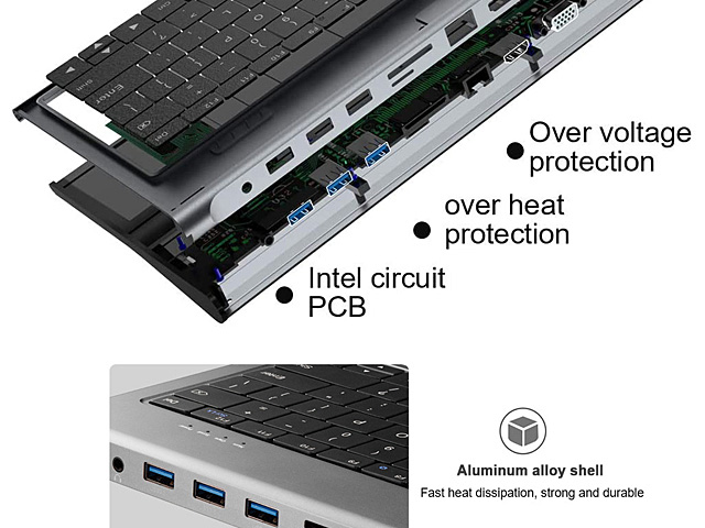 11-In-1 Type-C Keyboard Docking