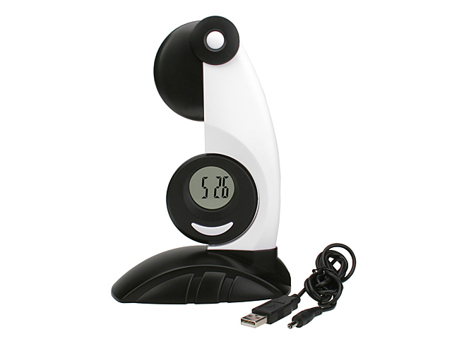 USB Parrot 6 LED Desk Lamp + Clock