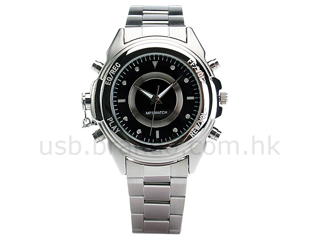 Stainless Steel MP3 Watch (1GB)