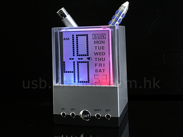 USB Rainbow Pen Holder Clock