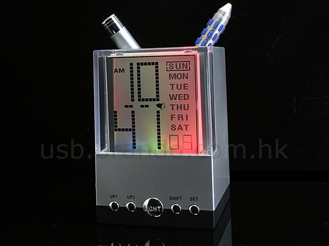 USB Rainbow Pen Holder Clock