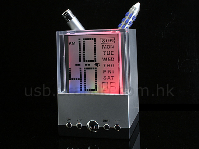 USB Rainbow Pen Holder Clock